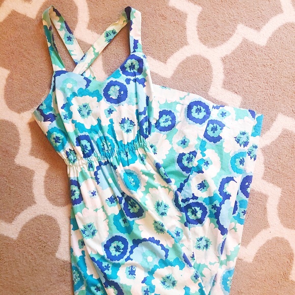 belk Dresses Ellen Ollie For Belk Blue Floral Maxi Dress Poshmark